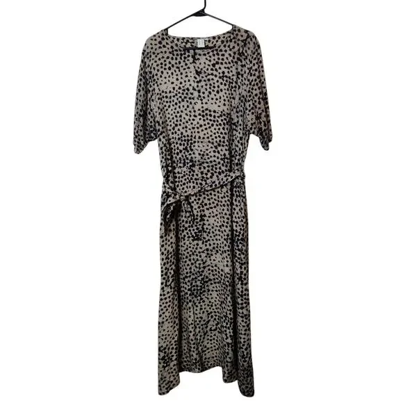 Osei Duro Nonna Maxi Dress Snake Bite XL Hand Dyed Belted Oversized Pockets Boho - Picture 4 of 15